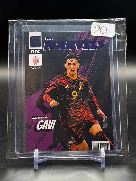2022/23 Panini Donruss Soccer Gavi Net Marvels Purple /25