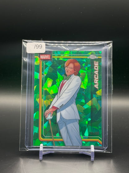 2026 Topps Chrome Marvel Comics Sapphire Arcade Green 51/99
