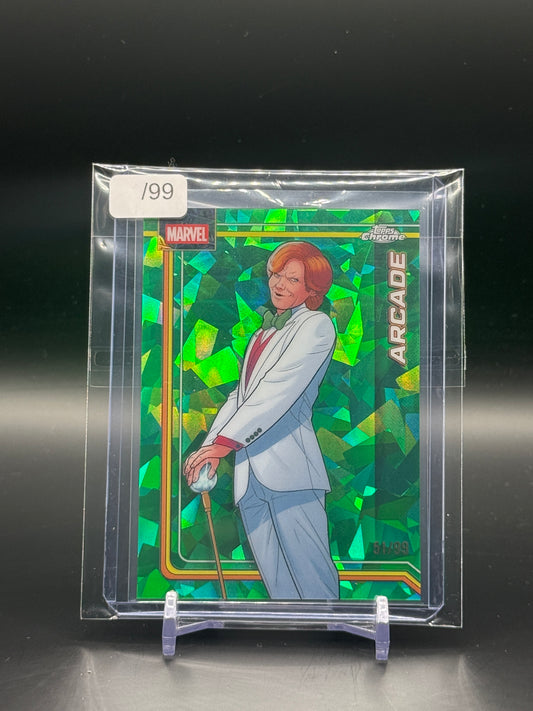 2026 Topps Chrome Marvel Comics Sapphire Arcade Green 51/99