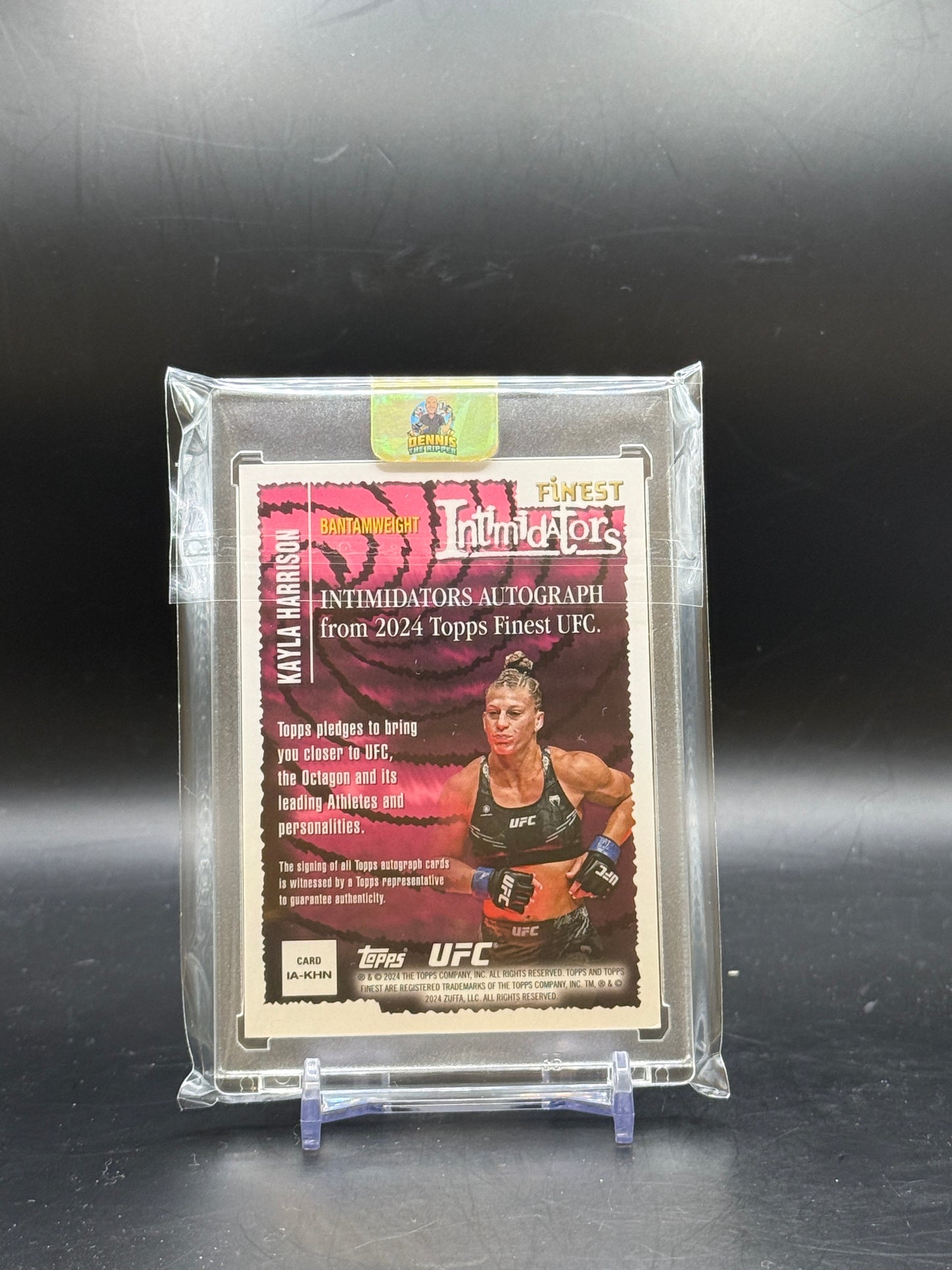 2024 Topps Finest UFC Kayla Harrison Intimidators Aqua Glitter Auto