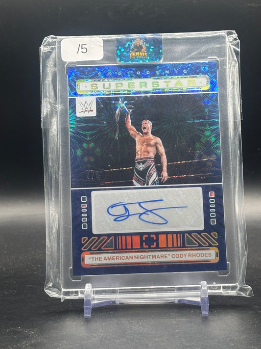 2024 Panini Photogenic WWE Cody Rhodes Fireworks Auto 4/5