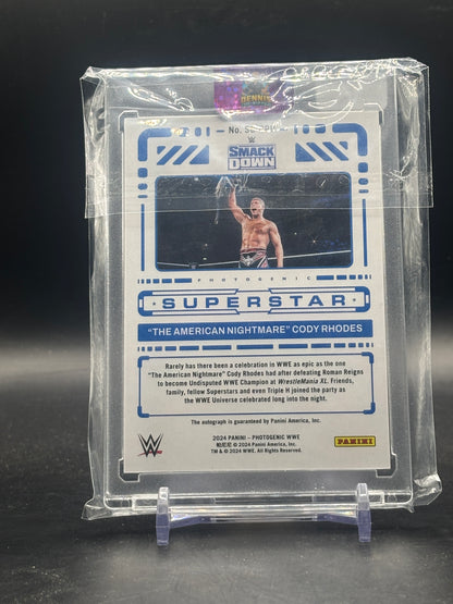 2024 Panini Photogenic WWE Cody Rhodes Fireworks Auto 4/5