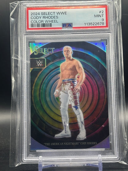 2024 Panini Select WWE Cody Rhodes Color Wheel PSA 9 113522678