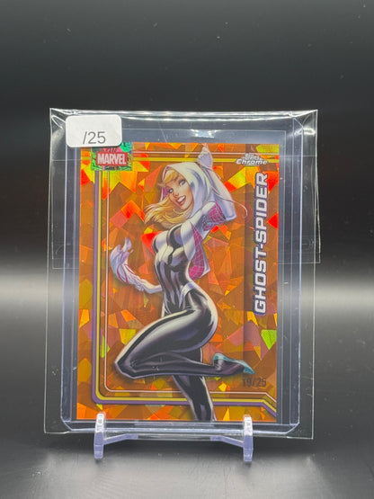 2026 Topps Chrome Marvel Comics Sapphire Ghost-Spider Orange 19/25