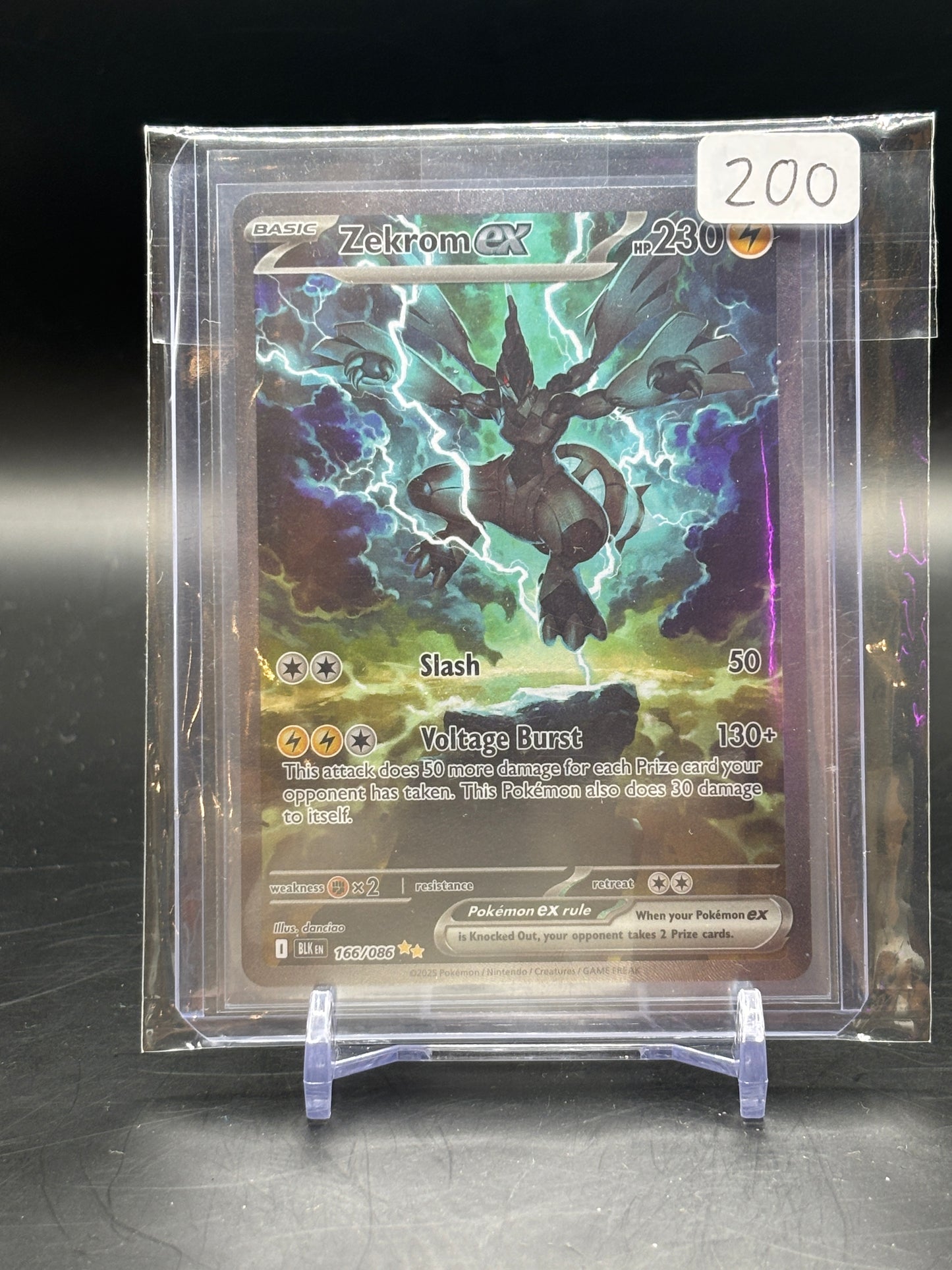 Pokemon Black Bolt Zekrom ex 166/086