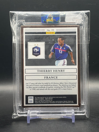 2024-25 Panini Noir Soccer Thierry Henry France Bronze Frame 23/25
