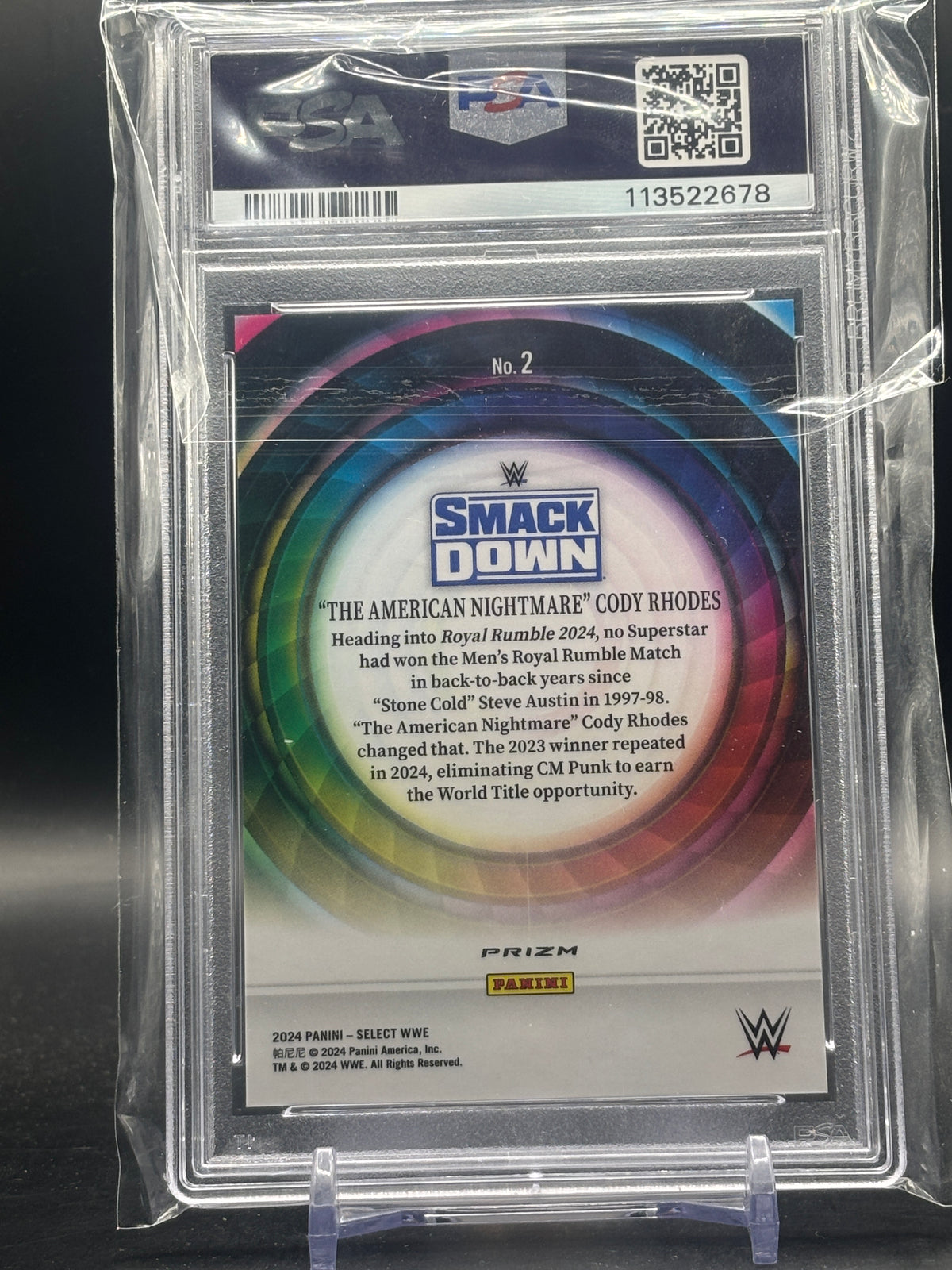 2024 Panini Select WWE Cody Rhodes Color Wheel PSA 9 113522678