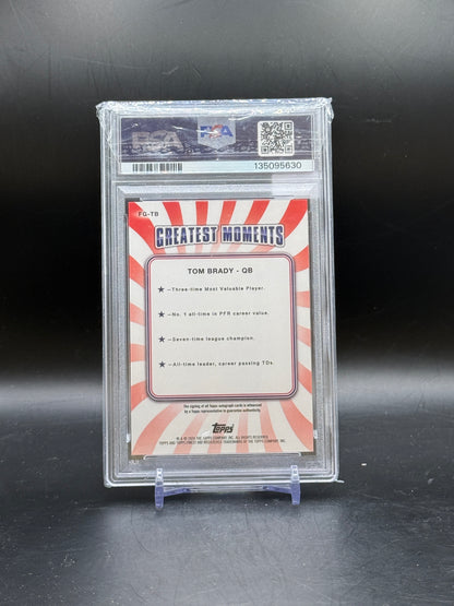 2024 Topps Finest NFL Tom Brady Tampa Bay Buccaneers Finest Greats Oil Spill Auto 07/10 PSA 10 Auto 10 135095630