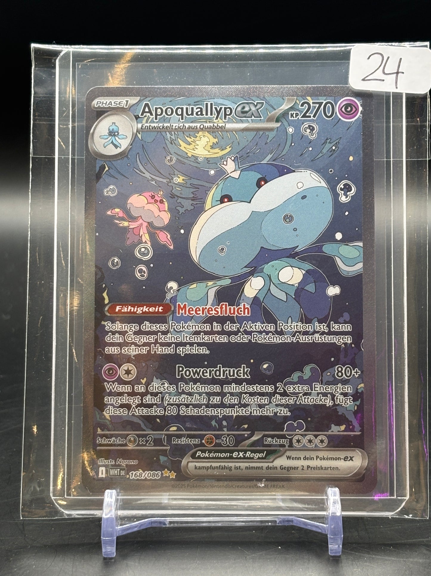 Pokemon Weiße Flammen Apoquallyp ex 168/086 NM