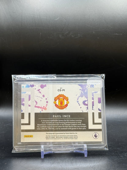 2024-25 Panini Impeccable Premier League Paul Ince Manchster United Champions Signatures Auto 35/99