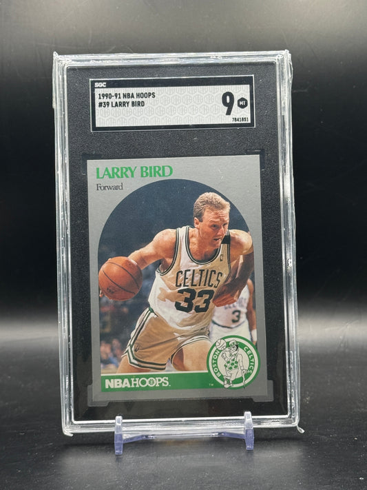 1990-91 NBA Hoops Larry Bird Boston Celtics #39 SGC 9 7841851