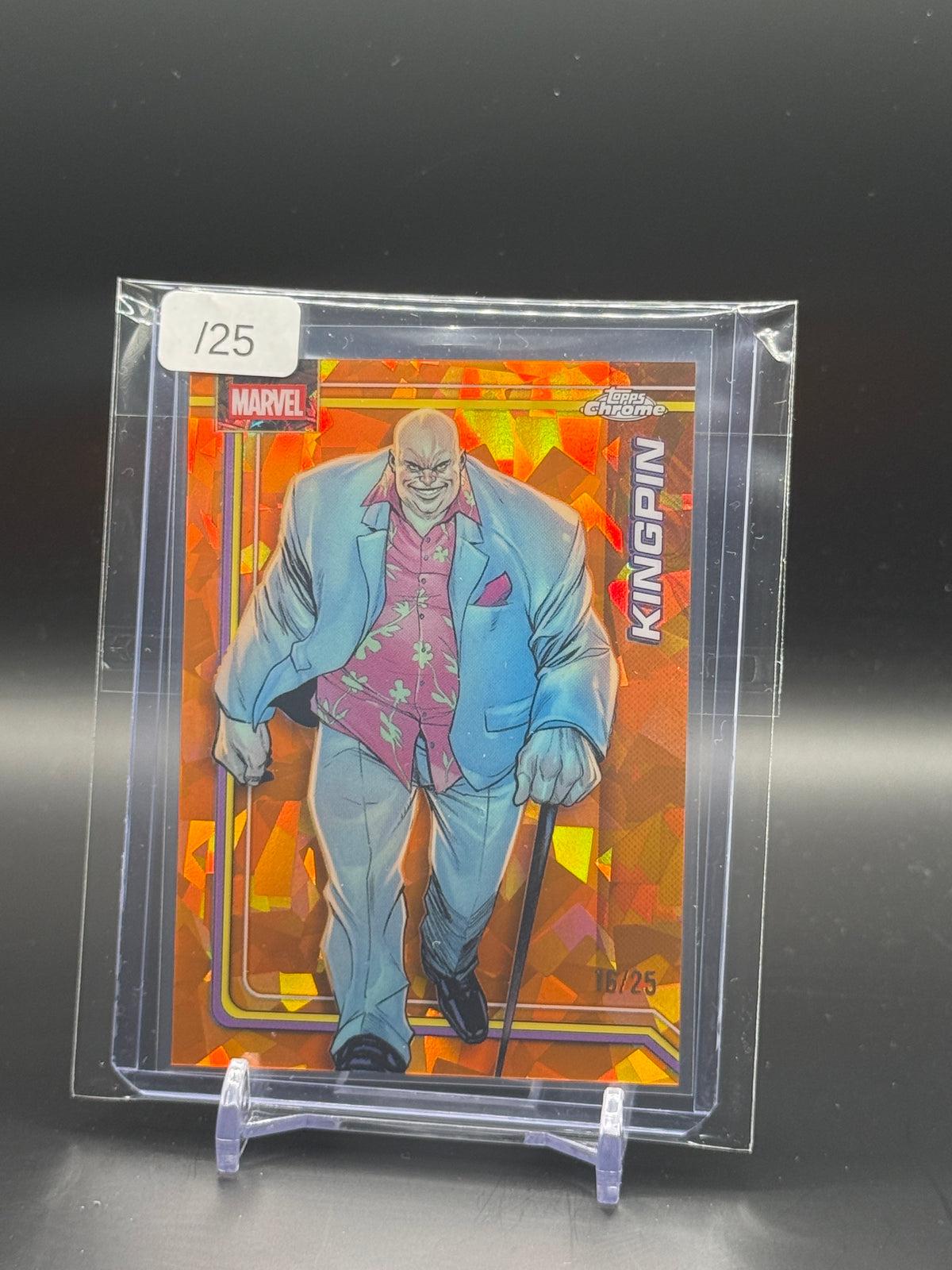 2026 Topps Chrome Marvel Comics Sapphire Kingpin Orange 16/25