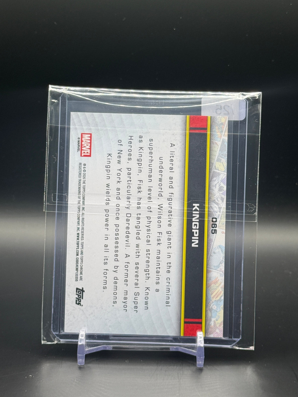 2026 Topps Chrome Marvel Comics Sapphire Kingpin Orange 16/25
