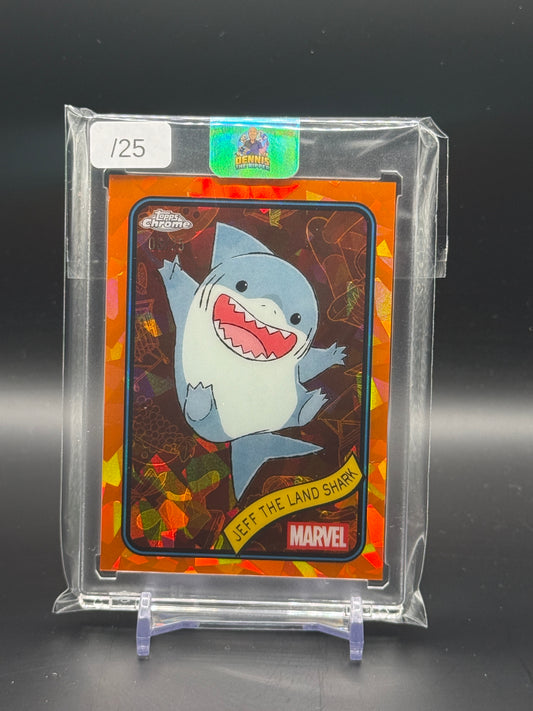 2025 Topps Chrome Marvel Comics Jeff The Land Shark Orange 08/25