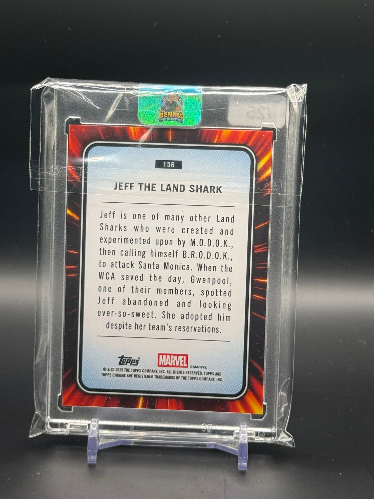 2025 Topps Chrome Marvel Comics Jeff The Land Shark Orange 08/25