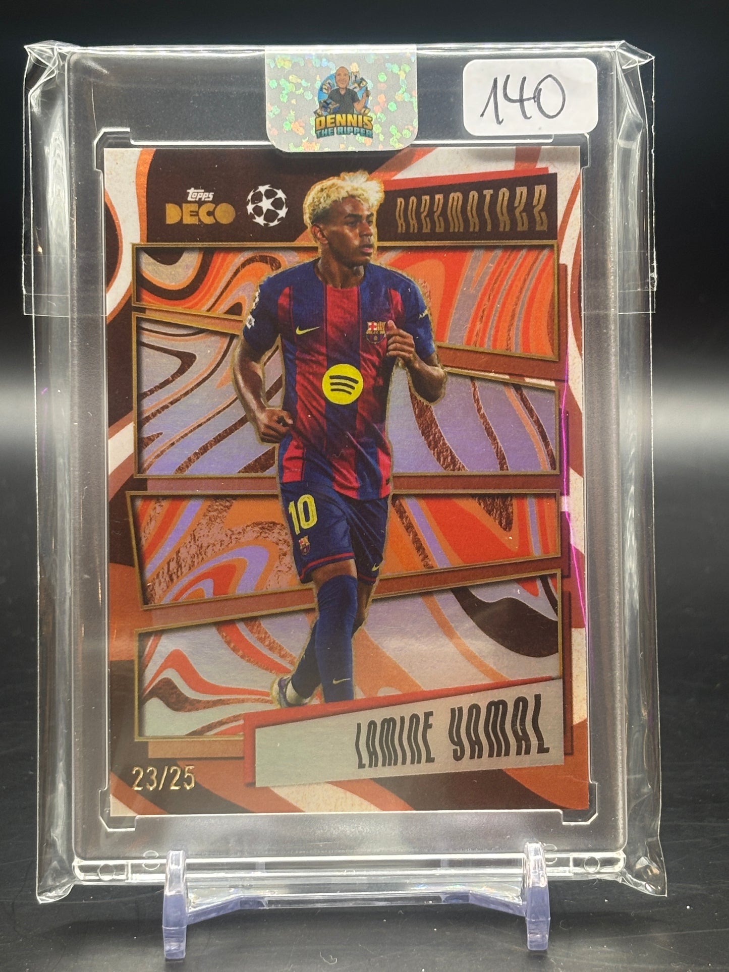 2025 Topps Deco Lamine Yamal Orange Razzmatazz 23/25