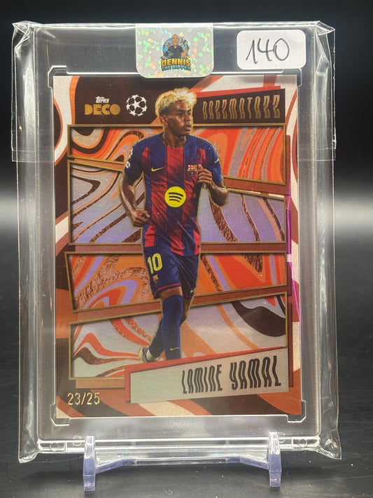 2025 Topps Deco Lamine Yamal Orange Razzmatazz 23/25