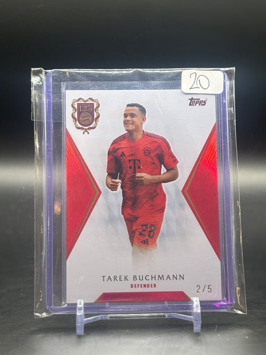 2025 Topps Bayern 125 Years Tarek Buchmann Red 2/5