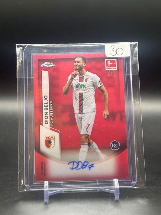 2023/24 Topps Chrome Dion Beljo Red Auto 2/5 RC