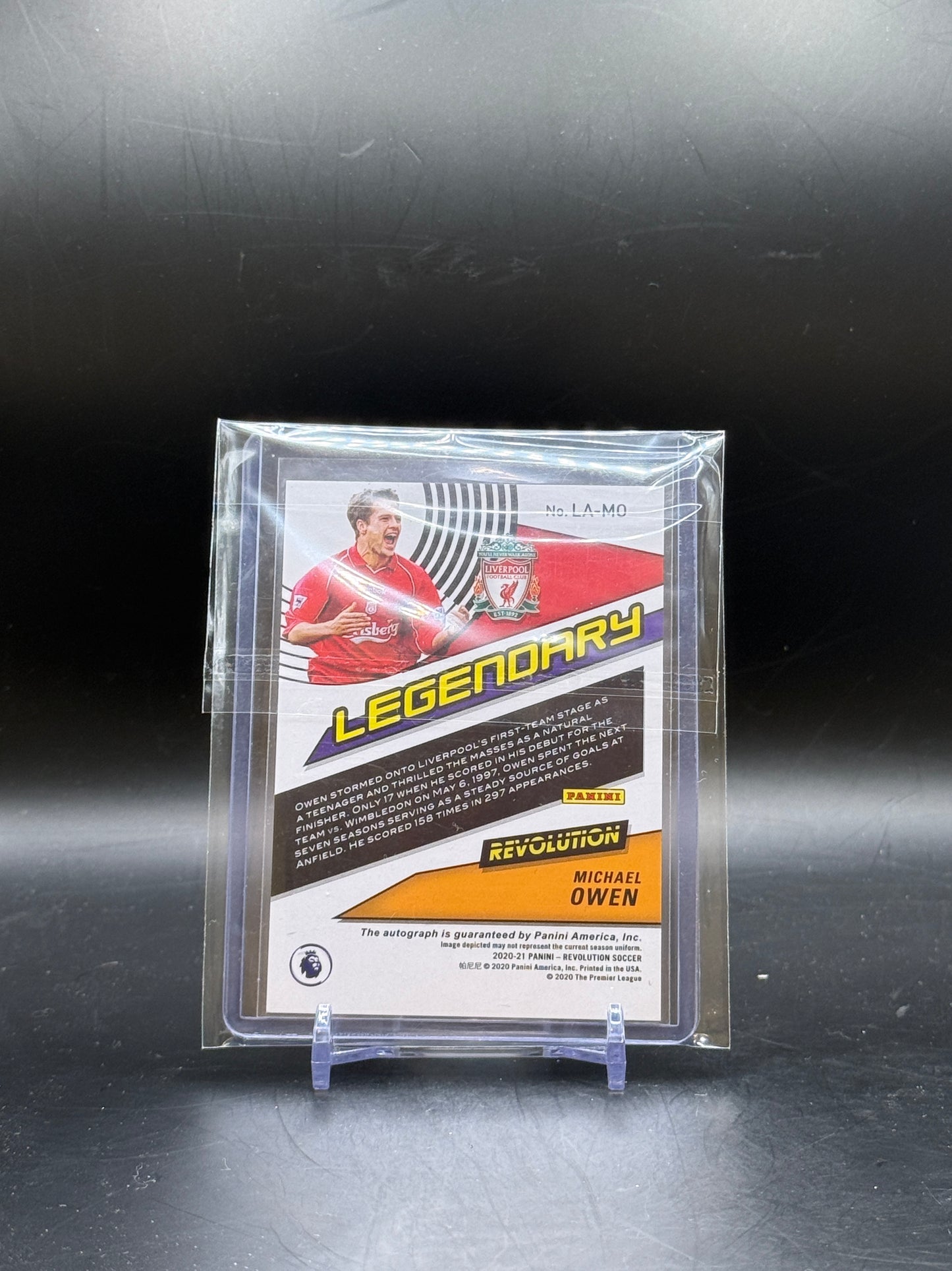 2020-21 Panini Revolution Premier League Michael Owen Liverpool FC Legendary Auto