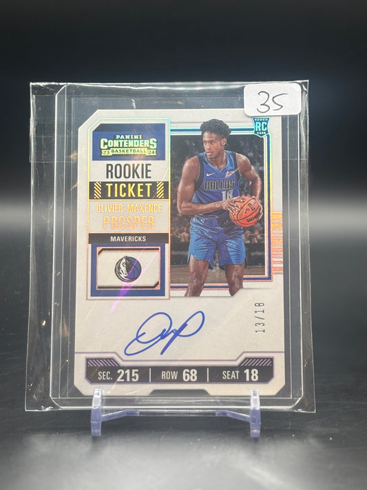 2023/24 Panini Contenders Olivier-Maxence Prosper Ticket Stub Auto 13/18 RC