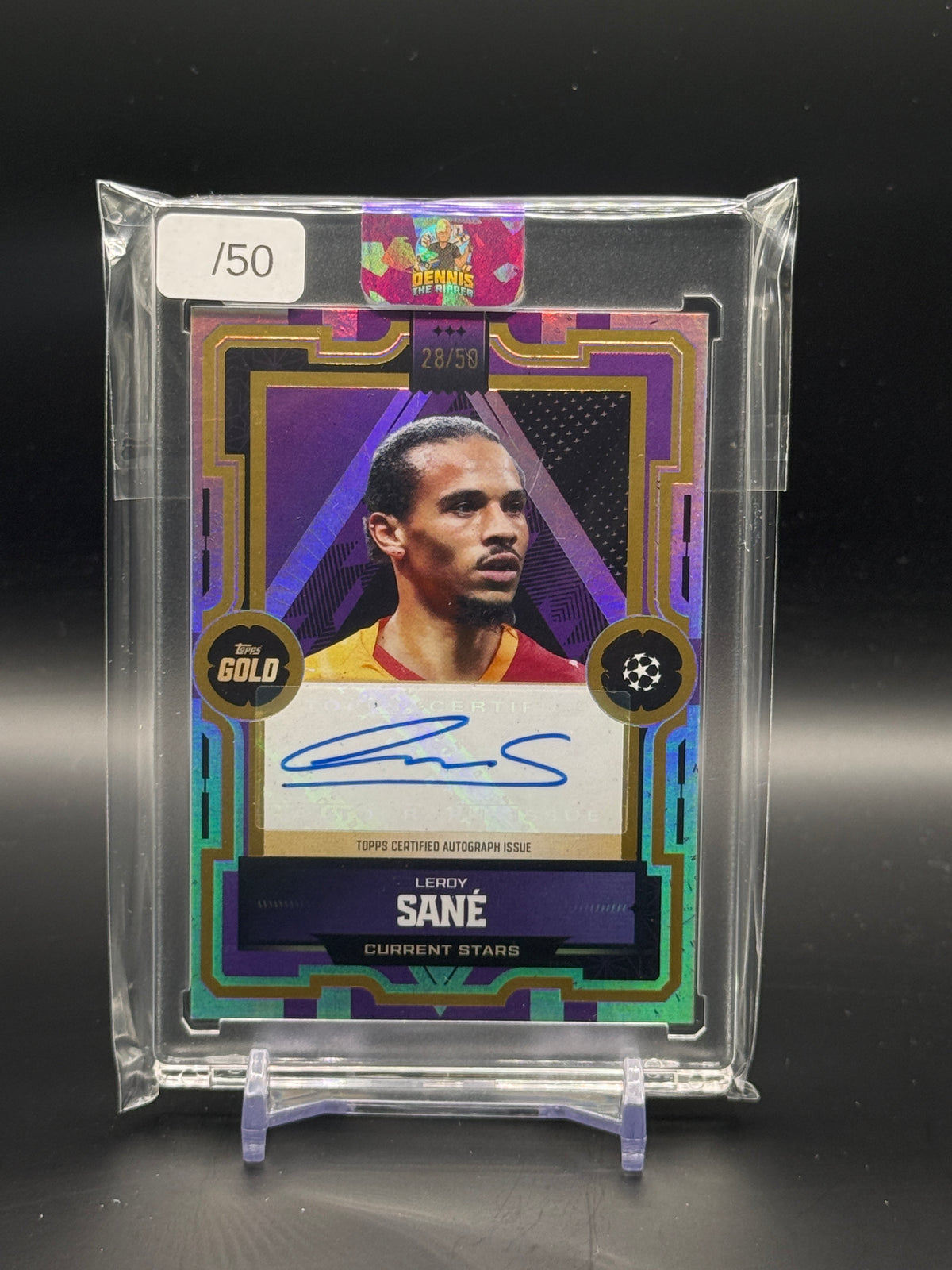 2025-26 Topps Gold UCC Leroy Sane Galatasaray Purple Auto 28/50
