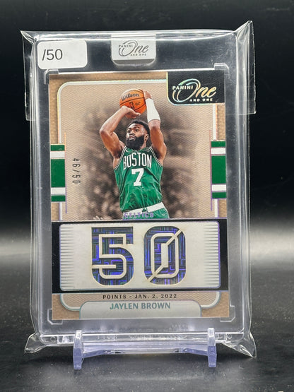 2024-25 Panini One and One NBA Jaylen Brown Boston Celtics 50 Points 46/50
