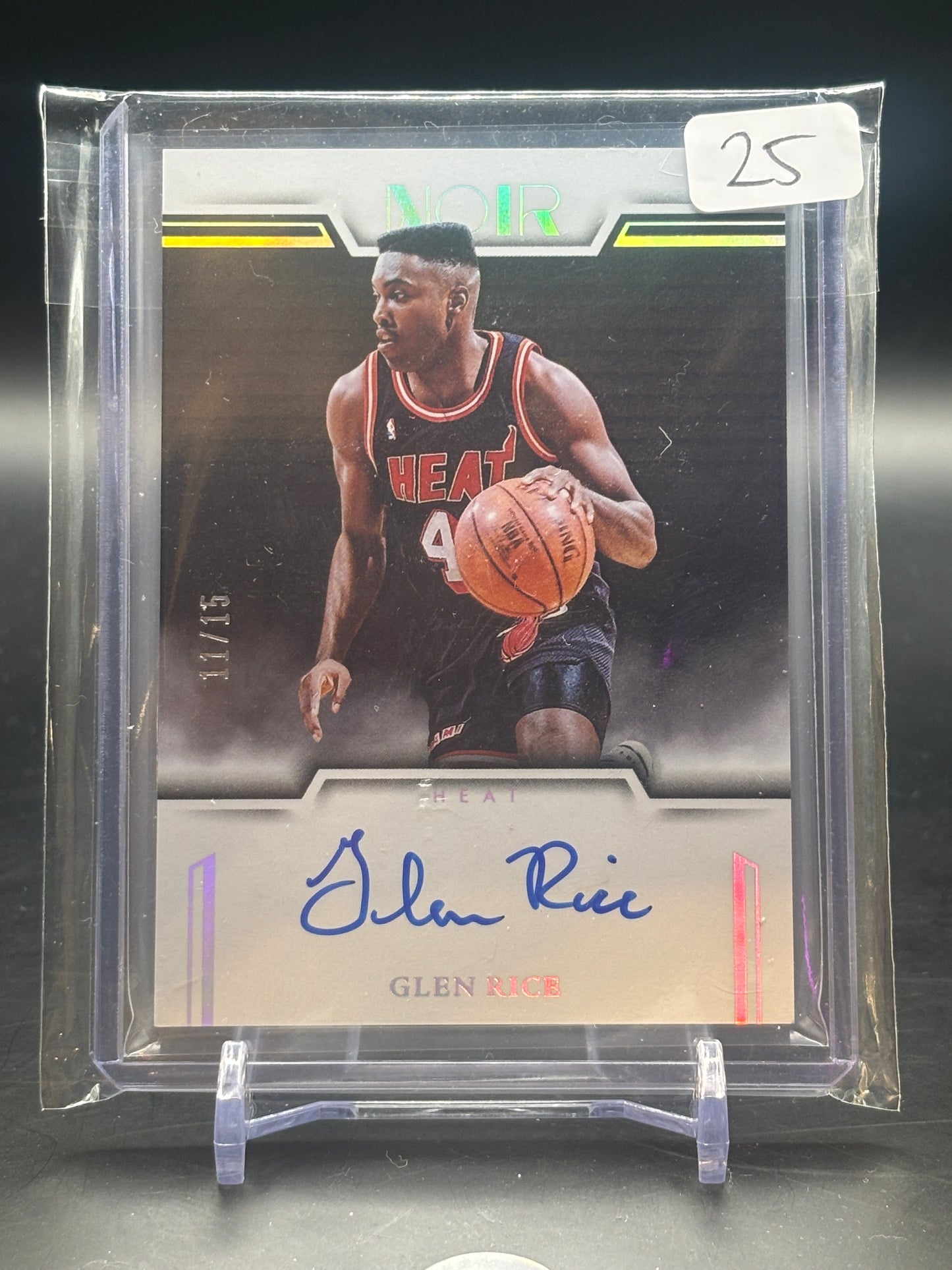 2024/25 Panini Noir Glen Rice Auto 11/15