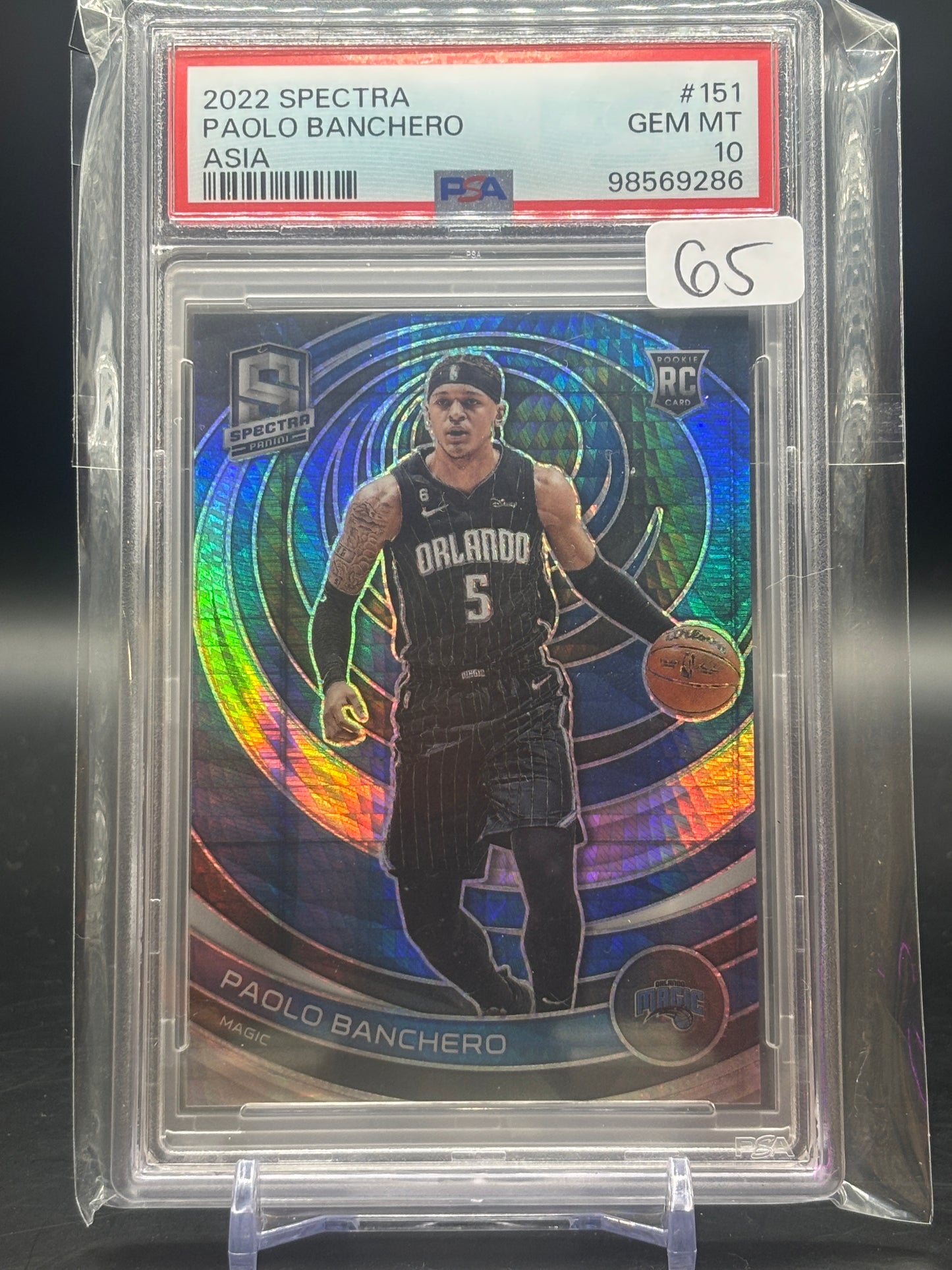 2022 Panini Spectra Paolo Banchero Asia PSA 10 RC 98569286