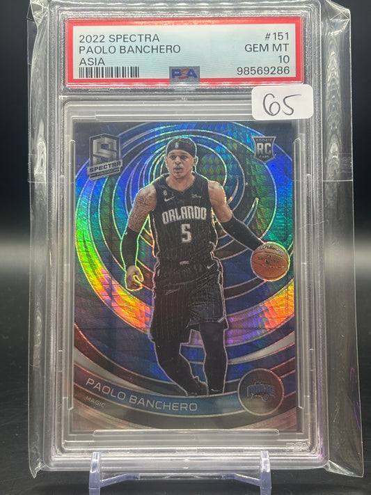 2022 Panini Spectra Paolo Banchero Asia PSA 10 RC 98569286
