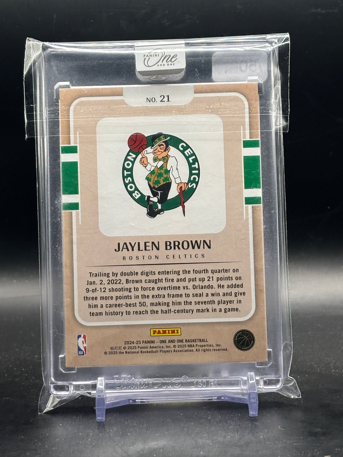 2024-25 Panini One and One NBA Jaylen Brown Boston Celtics 50 Points 46/50