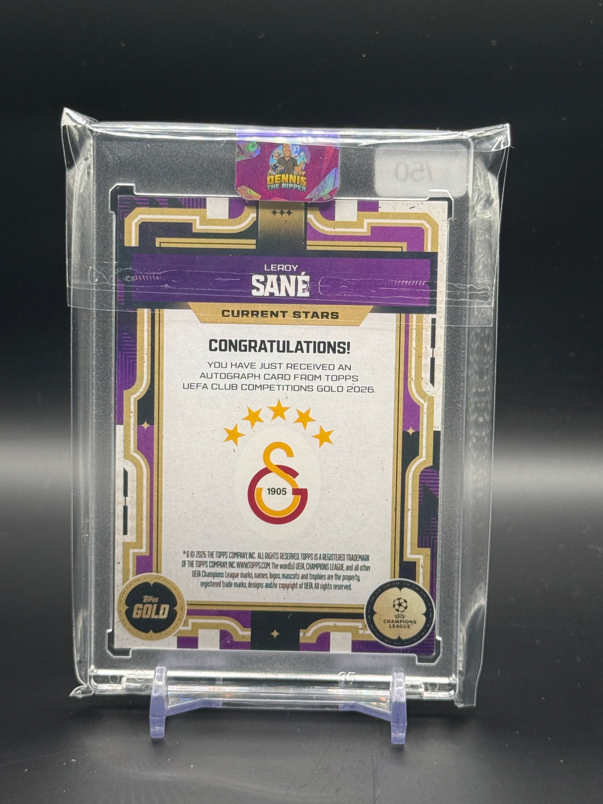 2025-26 Topps Gold UCC Leroy Sane Galatasaray Purple Auto 28/50