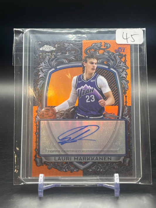 2025 Topps Chrome Lauri Markkanen Orange Auto 21/25