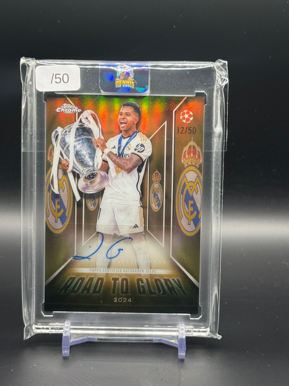 2025-26 Topps Chrome UCC Rodrygo Real Madrid Gold 12/50
