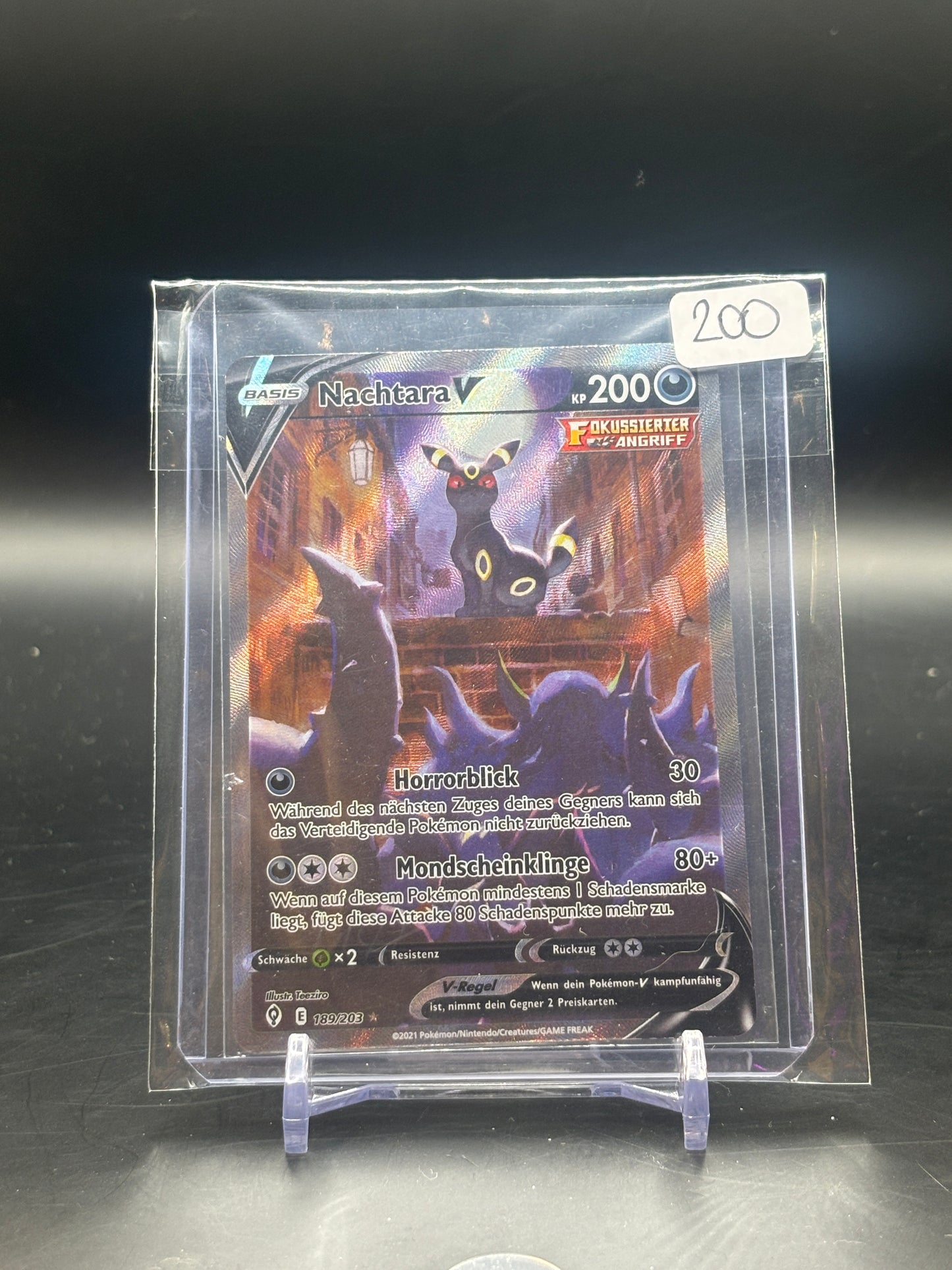Pokemon Drachenwandel Nachtara V Alt Art 189/203 NM