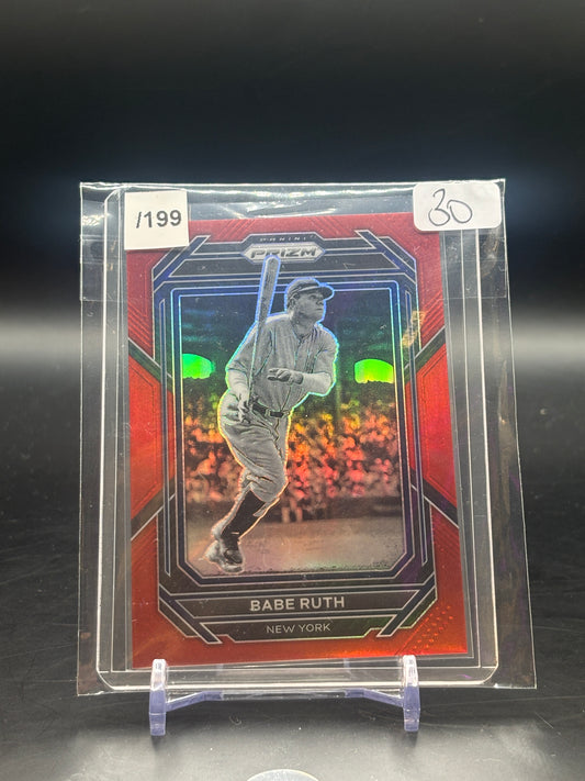 2023 Panini Prizm Babe Ruth Red 144/199