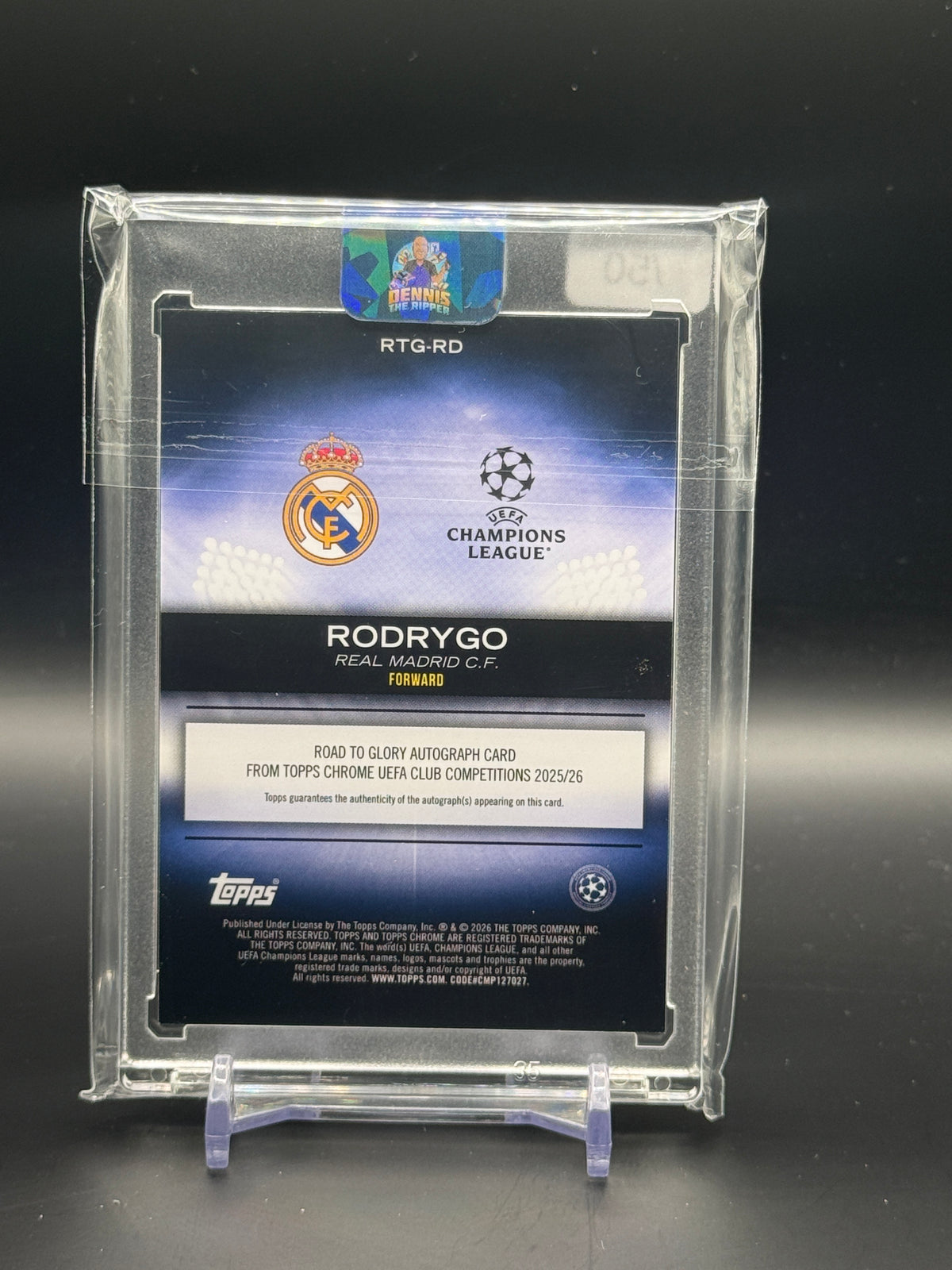 2025-26 Topps Chrome UCC Rodrygo Real Madrid Gold 12/50