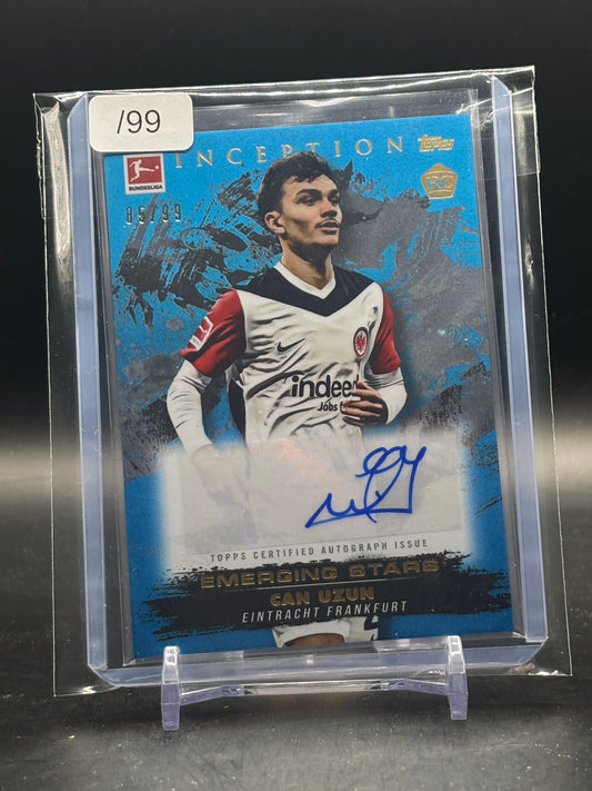2024-25 Topps Inception Bundesliga Can Uzun Eintracht Frankfurt Blue Auto 65/99