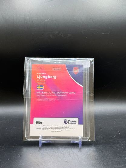 2026 Topps Chrome Premier League Freddie Ljungberg Arsenal Green Wave Auto 84/99