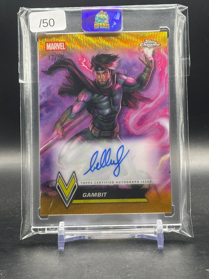 2026 Topps Marvel Comics Chrome Bella Rachlin Gambit Gold Waive Varied Visage Auto 12/50