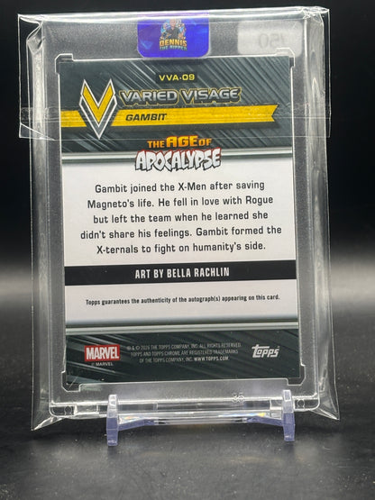 2026 Topps Marvel Comics Chrome Bella Rachlin Gambit Gold Waive Varied Visage Auto 12/50