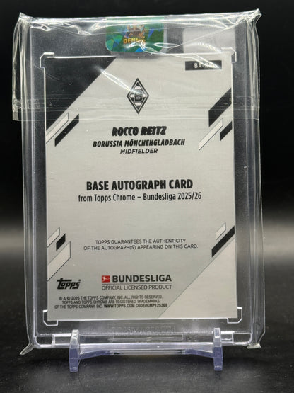 2025-26 Topps Chrome Bundesliga Rocco Reitz Borussia Möchengladbach Red Auto 4/5