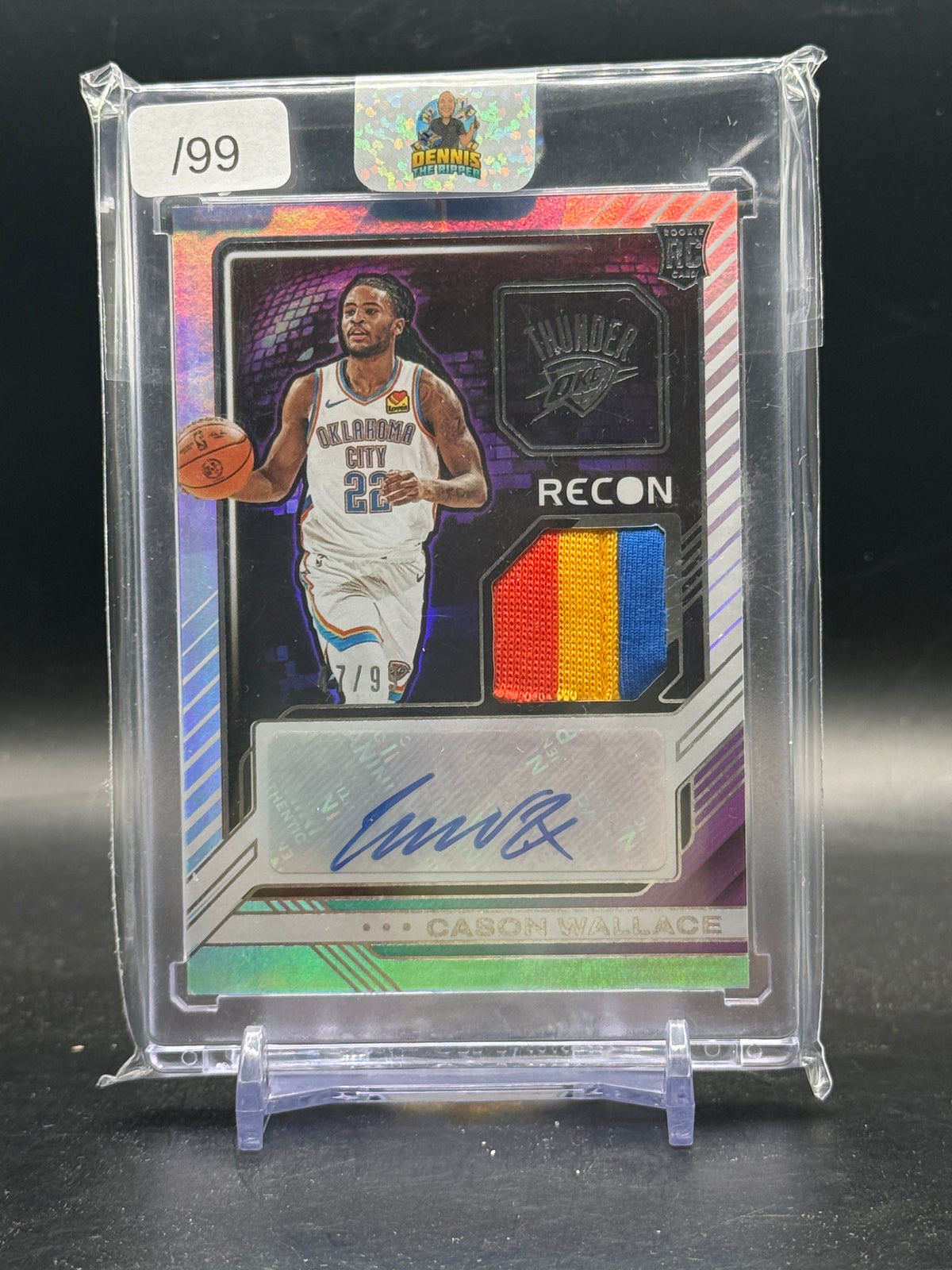 2023-24 Panini Recon NBA Cason Wallace Oklahoma City Thunder Patch Auto 47/99