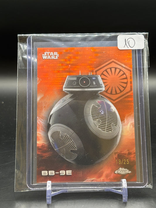 2025 Topps Chrome BB-9E Orange Pulsar 18/25