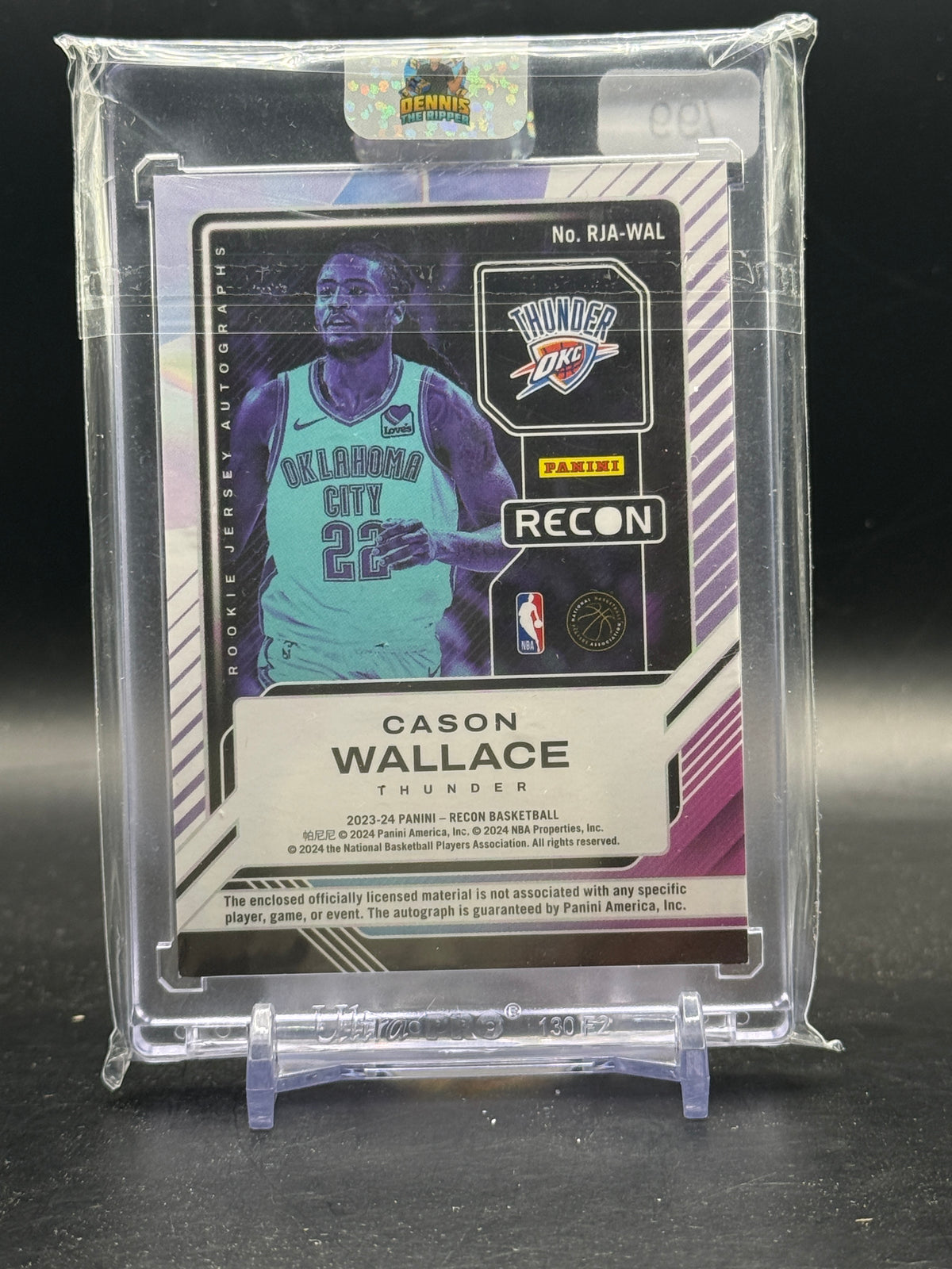 2023-24 Panini Recon NBA Cason Wallace Oklahoma City Thunder Patch Auto 47/99