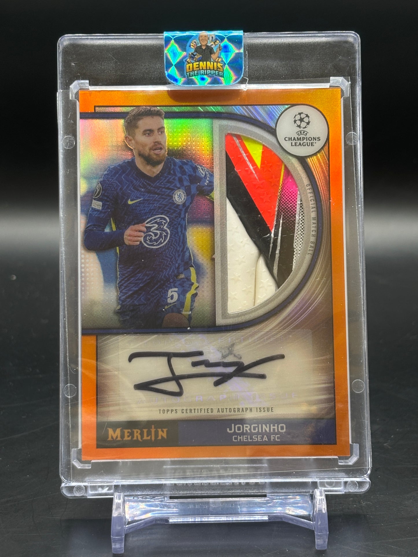 2021/22 Topps Merlin jorginho Orange Ball Relic Auto 20/25
