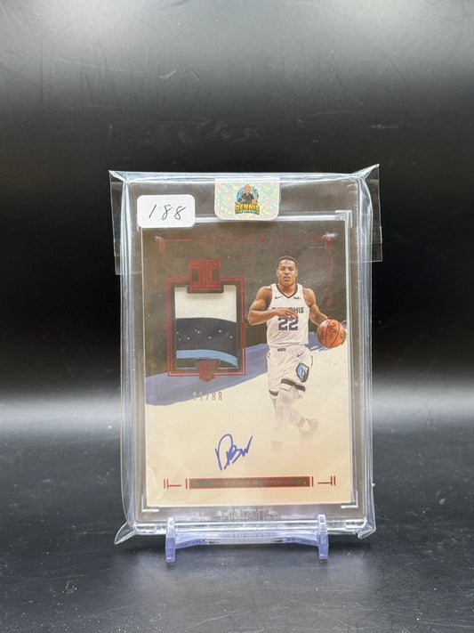 2020-21 Panini Impeccable NBA Desmond Bane Memphis Grizzlies Patch Auto 21/88