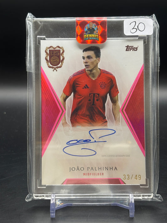 2024/25 Topps 125 Years FCB Joao Palhinha Pink Auto 33/49
