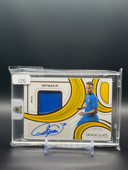 2024-25 Panini Imacculate Soccer Neymar Jr Brasil Bronze Patch Auto 11/25