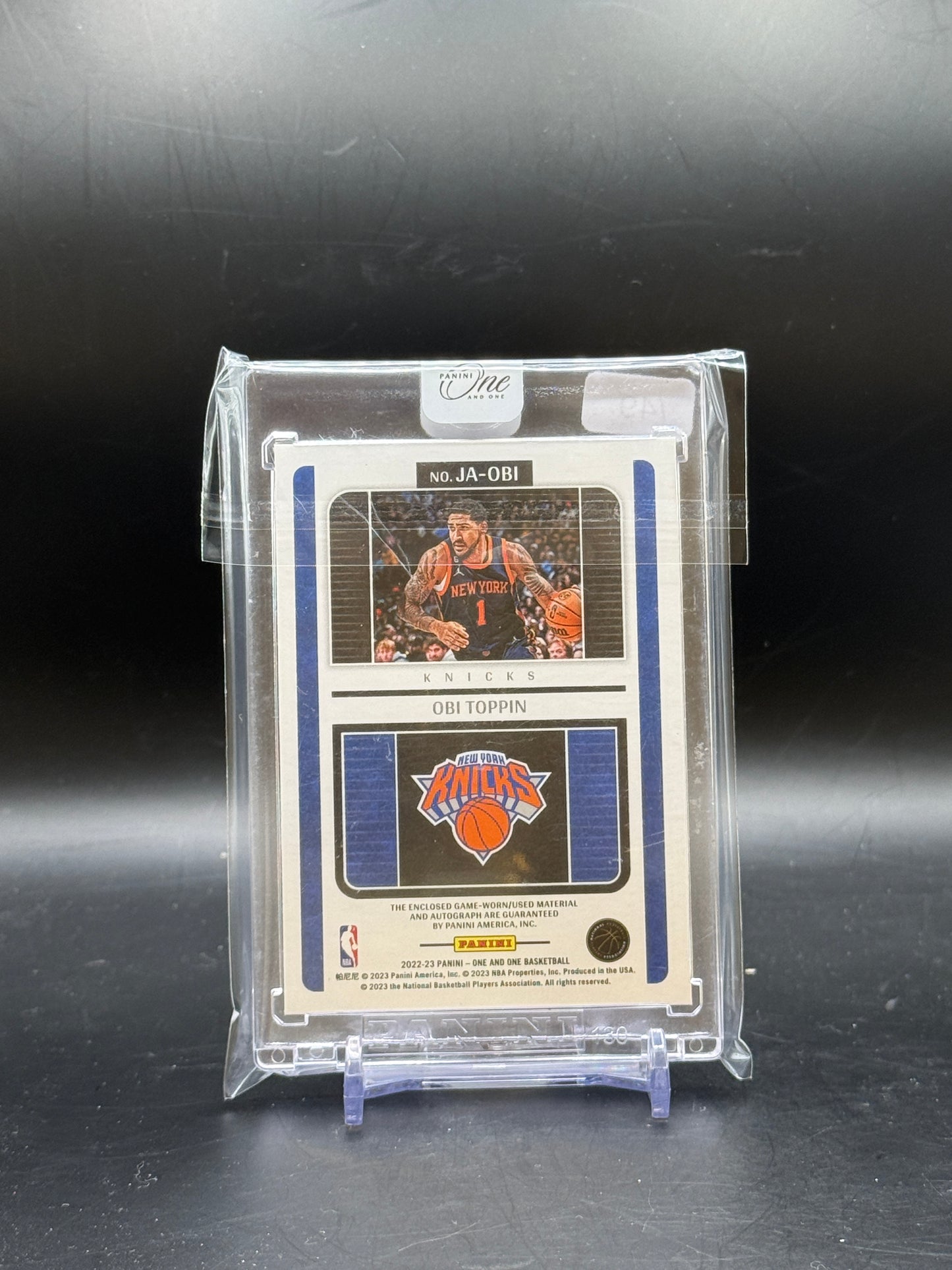 2022-23 Panini One and One NBA Obi Toppin New York Knicks Patch Auto 33/49